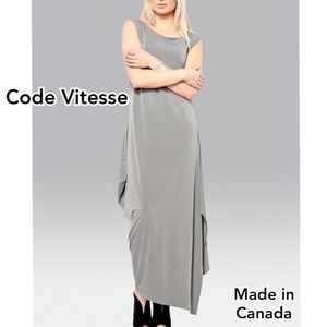 🇨🇦Code Vitesse maxi angle dress Grey Size Small NWT